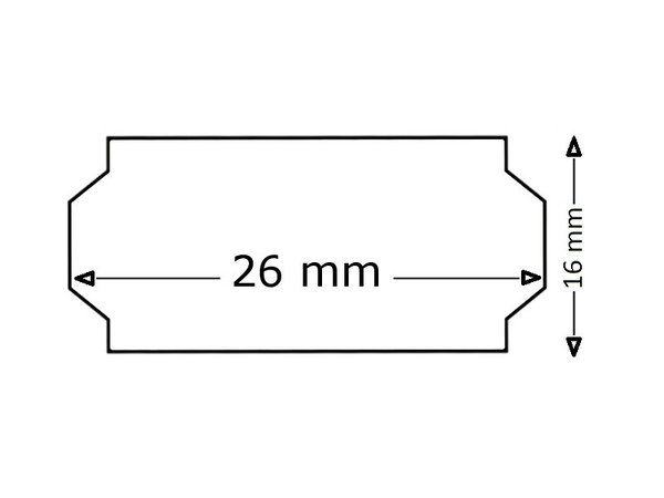Etikettenrollen 26x16 mm - permanent weiss (10Stk.)